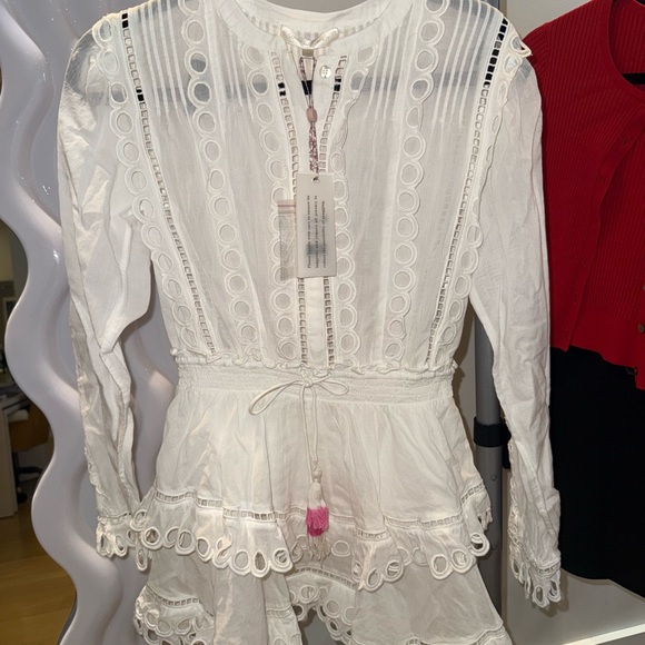 LoveShackFancy Dresses & Skirts - LoveShackFancy White Eyelet Ruffle Dress